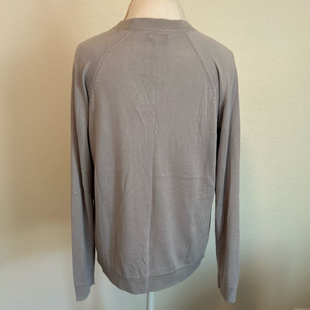 J.Jill Organically Grown Cotton V-Neck Button-up Cardi Gray Size Small - Picture 2 of 13